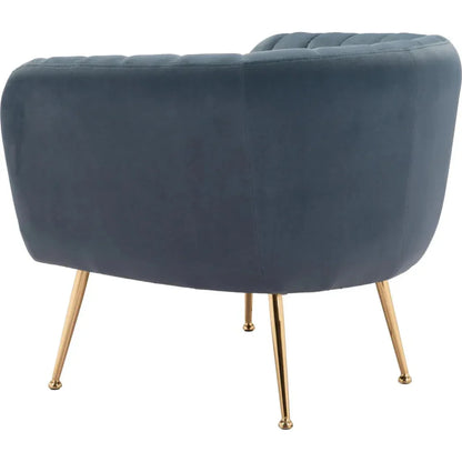 Deco Accent Chair Gray & Gold