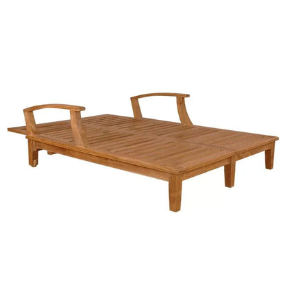 Delano Teak Double Reclining Sunlounger with Sunbrella Cushions