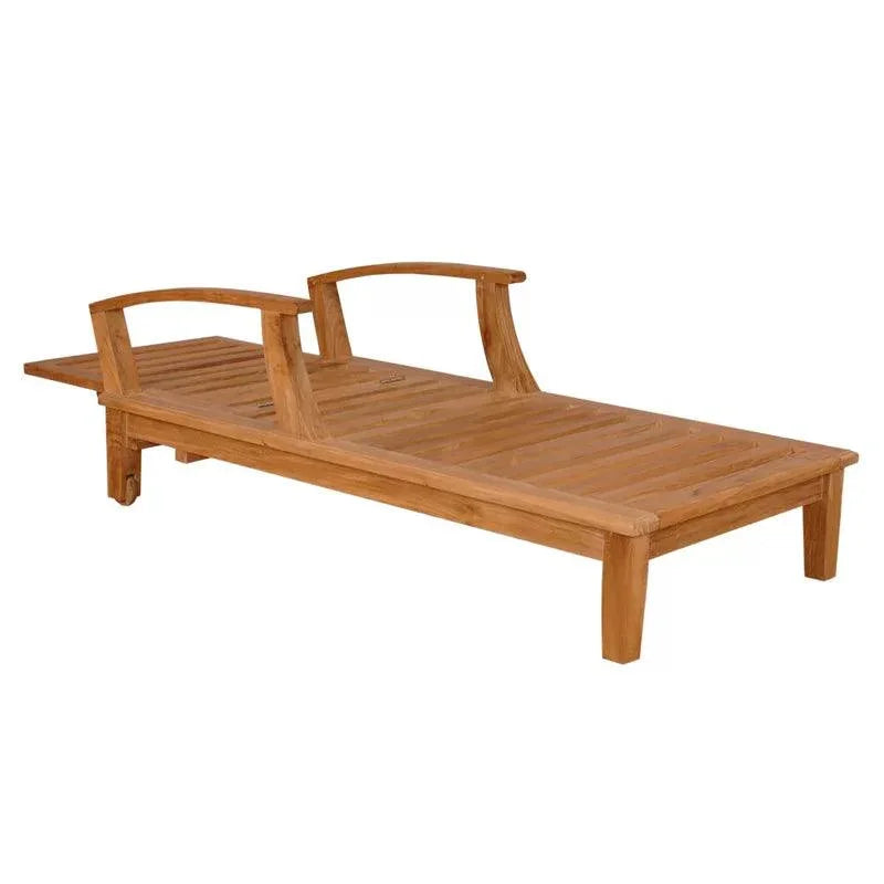 Delano Teak Reclining Sunlounger with Sunbrella Cushions