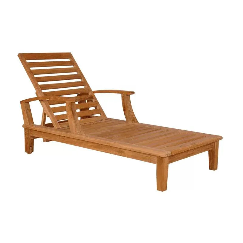 Delano Teak Reclining Sunlounger with Sunbrella Cushions