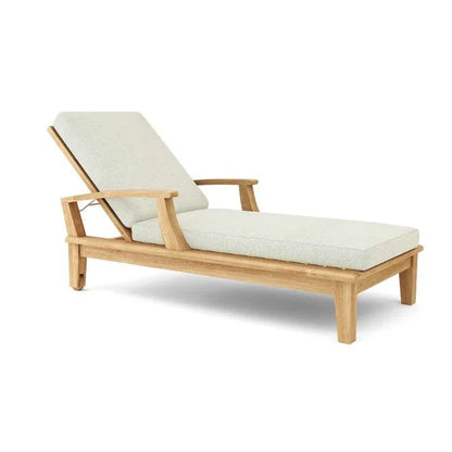 Delano Teak Reclining Sunlounger with Sunbrella Cushions