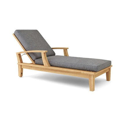 Delano Teak Reclining Sunlounger with Sunbrella Cushions