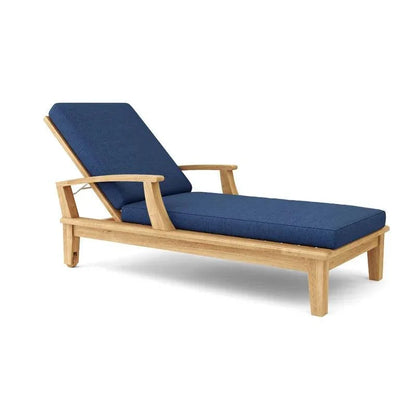Delano Teak Reclining Sunlounger with Sunbrella Cushions