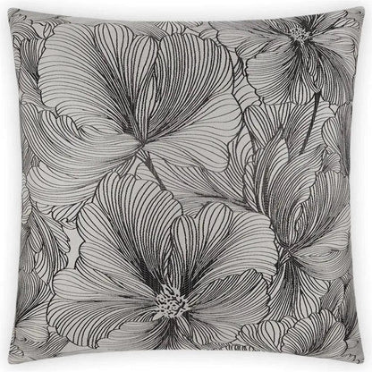 Delhi Smoke Grey Throw Pillow With Insert