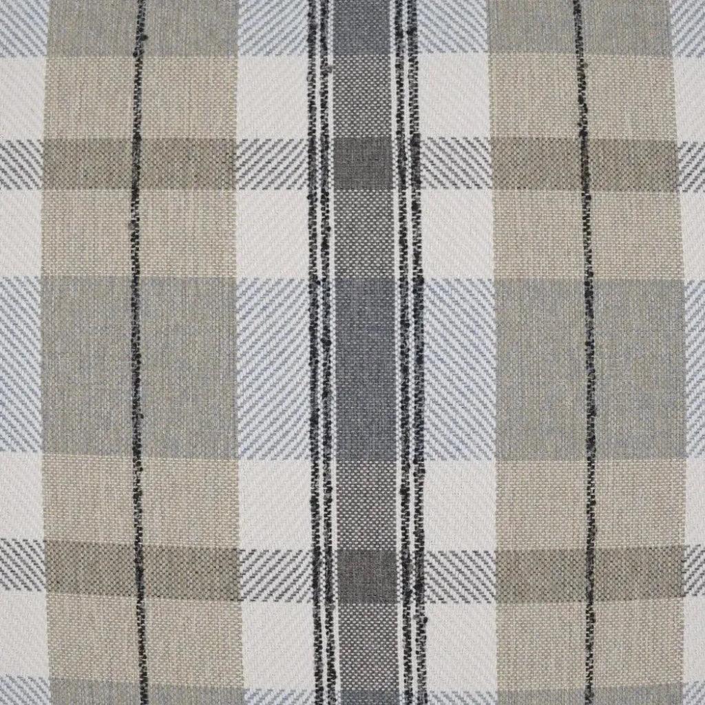 Dellwood Plaid Check Tan Grey Large Throw Pillow Insert