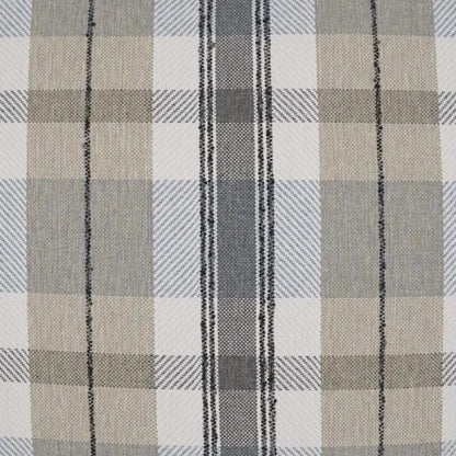 Dellwood Plaid Check Tan Grey Large Throw Pillow Insert