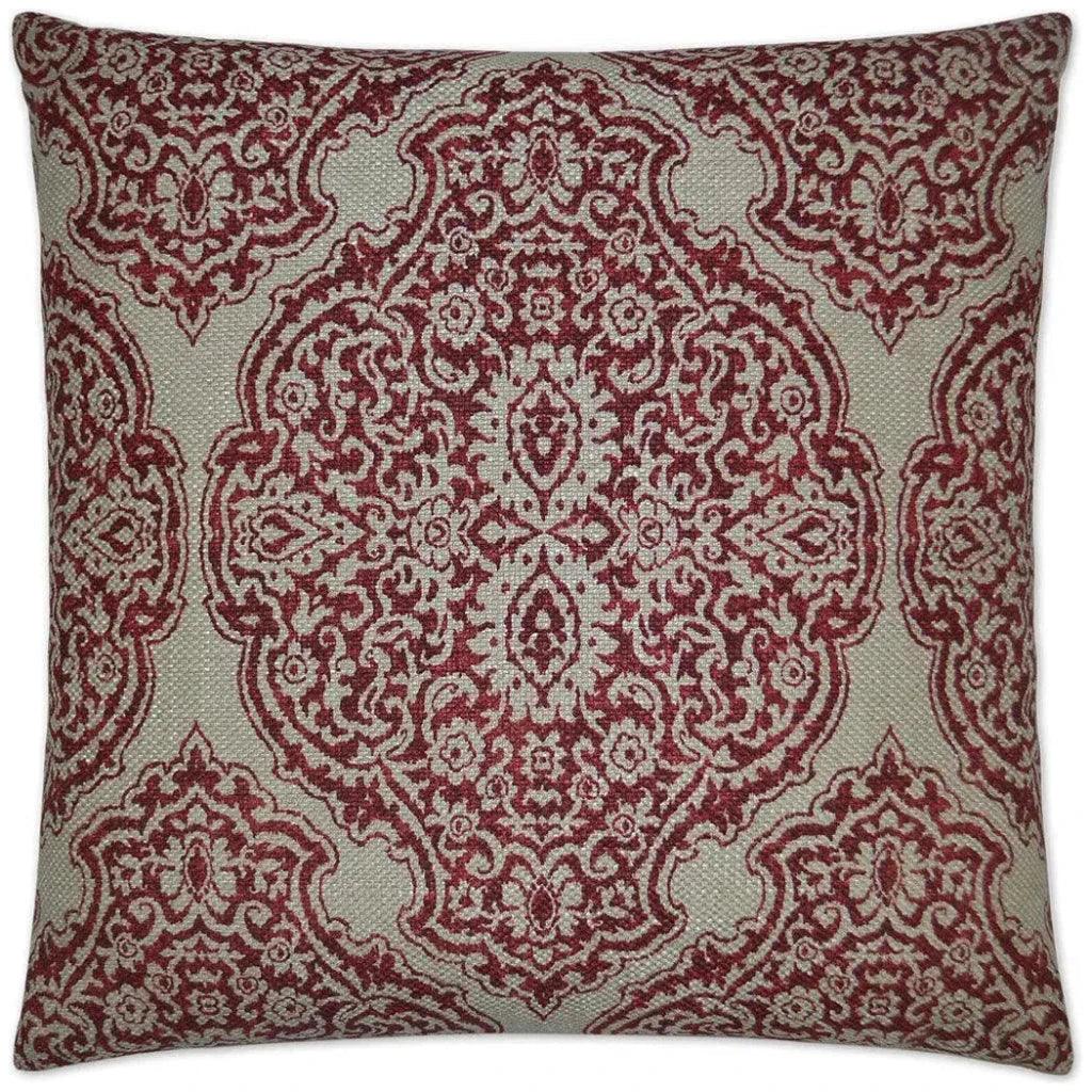 Delmonico Red Throw Pillow With Insert