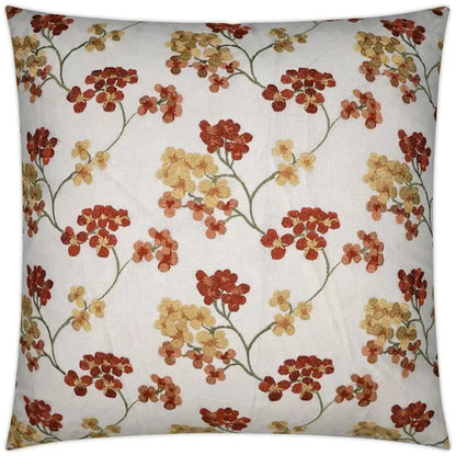 Demi Sunset Floral Orange Yellow Large Throw Pillow