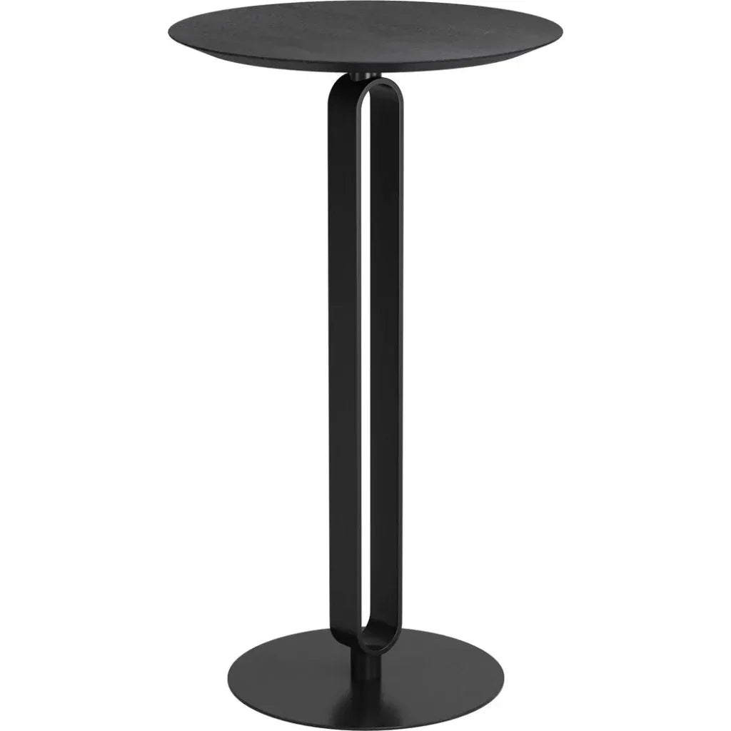 Derry Black Round Bar Table