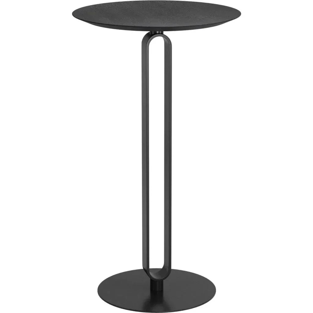 Derry Black Round Bar Table