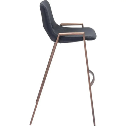 Desi Bar Chair (Set of 2) Black