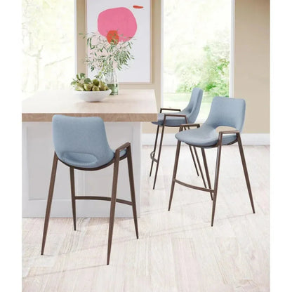 Desi Bar Chair (Set of 2) Gray