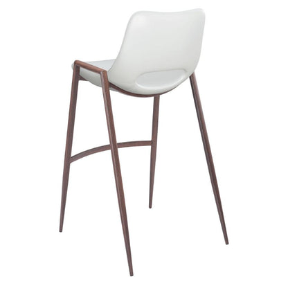 Desi Mid-Century Leather Barstool (Set of 2)