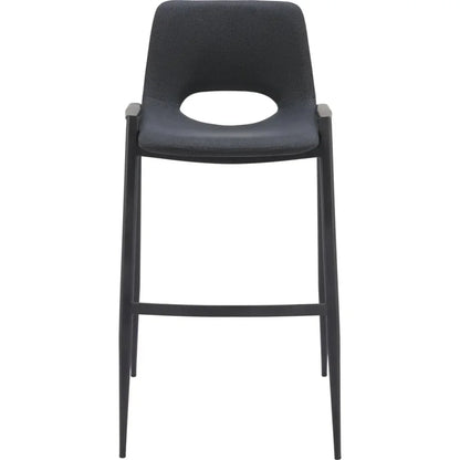 Desi Mid-Century Leather Barstool (Set of 2)