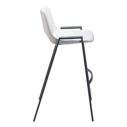 Desi Mid-Century Leather Barstool (Set of 2)