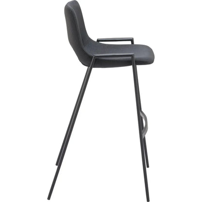 Desi Mid-Century Leather Barstool (Set of 2)