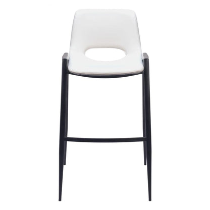 Desi Mid-Century Leather Barstool (Set of 2)