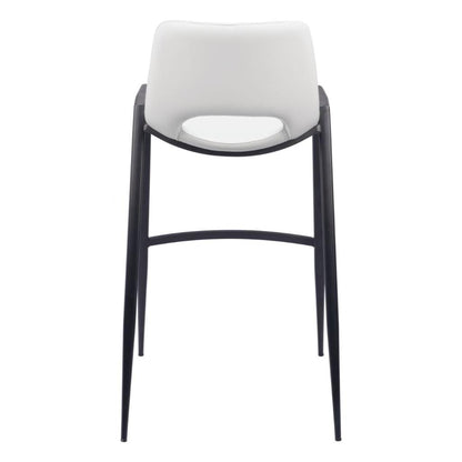 Desi Mid-Century Leather Barstool (Set of 2)