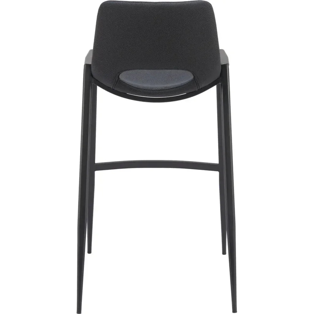 Desi Mid-Century Leather Barstool (Set of 2)