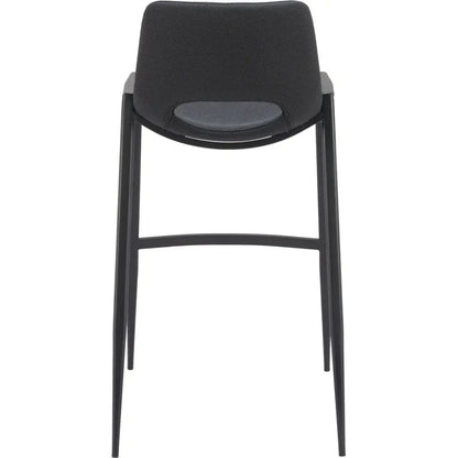 Desi Mid-Century Leather Barstool (Set of 2)