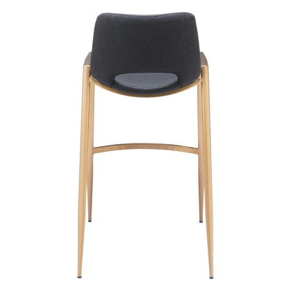 Desi Mid-Century Leather Barstool (Set of 2)