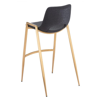 Desi Mid-Century Leather Barstool (Set of 2)