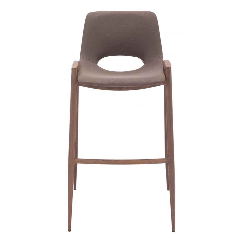 Desi Mid-Century Leather Barstool (Set of 2)