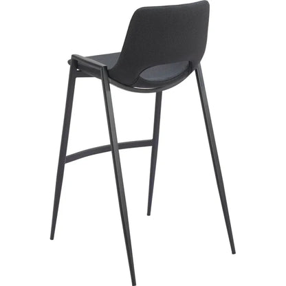 Desi Mid-Century Leather Barstool (Set of 2)