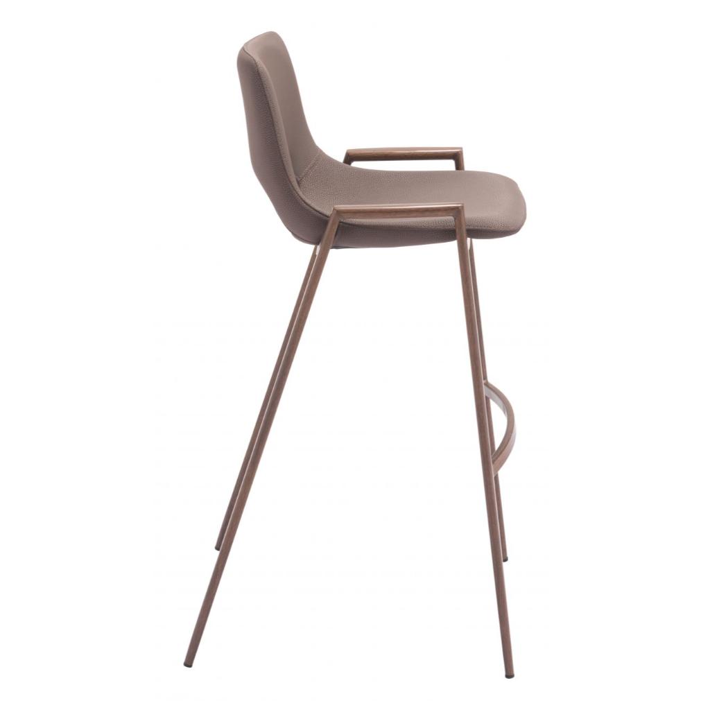 Desi Mid-Century Leather Barstool (Set of 2)