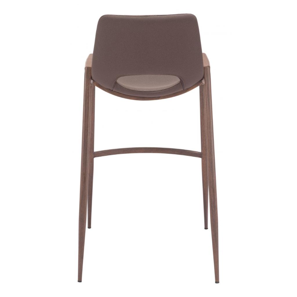 Desi Mid-Century Leather Barstool (Set of 2)