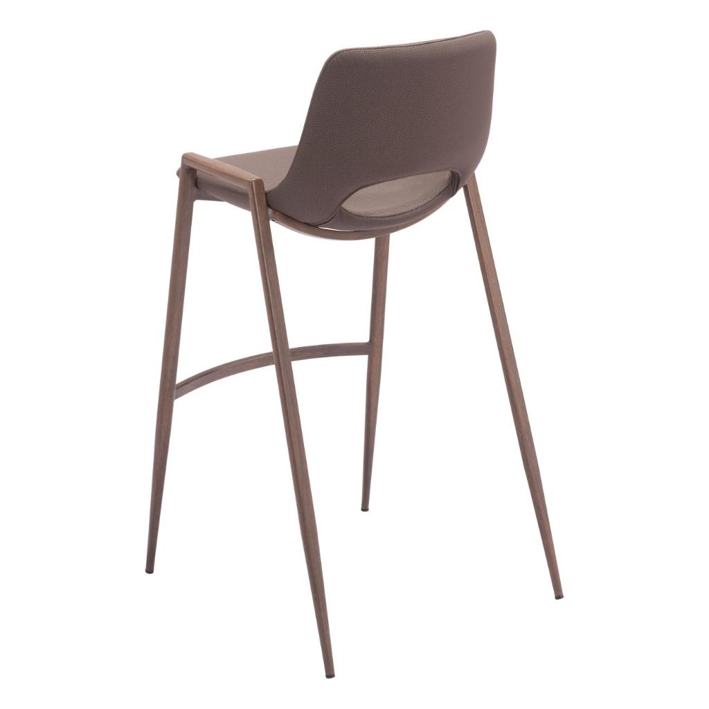 Desi Mid-Century Leather Barstool (Set of 2)