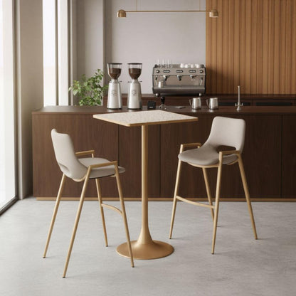 Desi Mid-Century Leather Barstool (Set of 2)