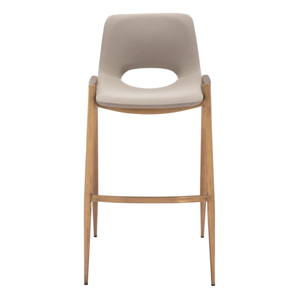 Desi Mid-Century Leather Barstool (Set of 2)