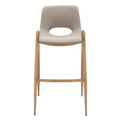 Desi Mid-Century Leather Barstool (Set of 2)