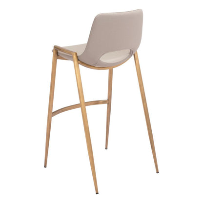 Desi Mid-Century Leather Barstool (Set of 2)