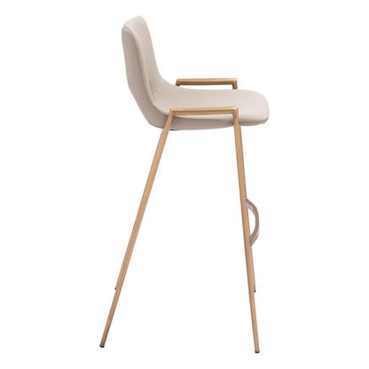 Desi Mid-Century Leather Barstool (Set of 2)