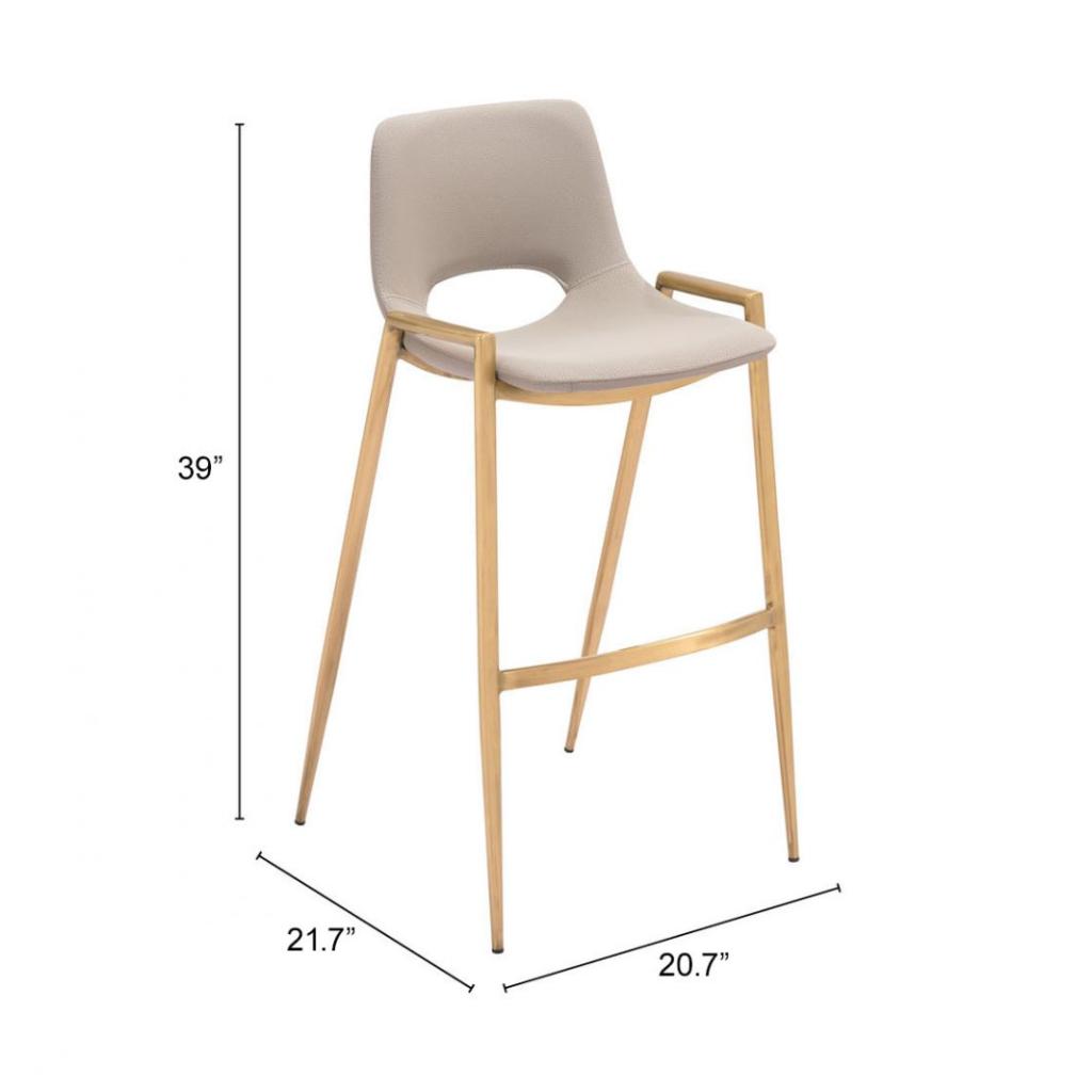 Desi Mid-Century Leather Barstool (Set of 2)