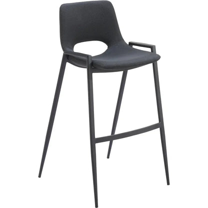 Desi Mid-Century Leather Barstool (Set of 2)