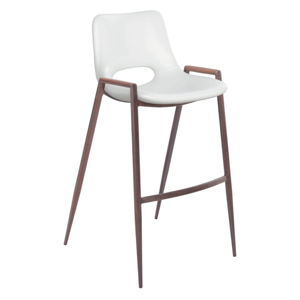 Desi Mid-Century Leather Barstool (Set of 2)