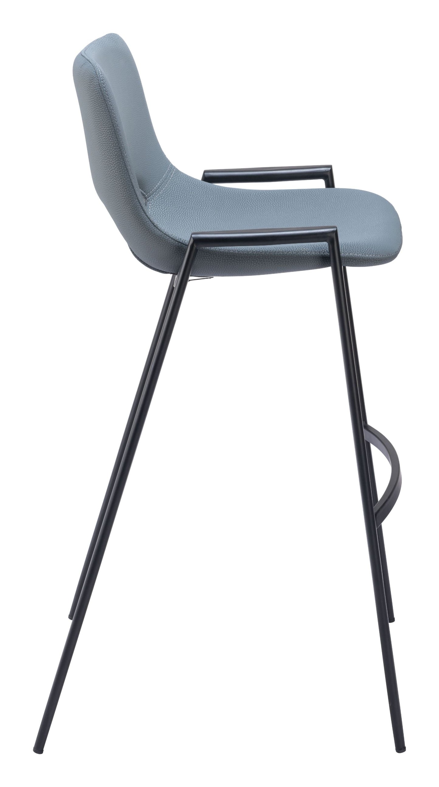 Desi Mid-Century Leather Barstool (Set of 2)