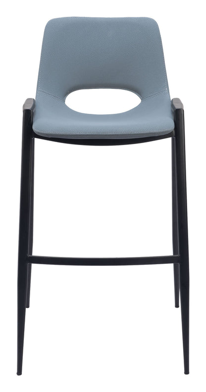 Desi Mid-Century Leather Barstool (Set of 2)