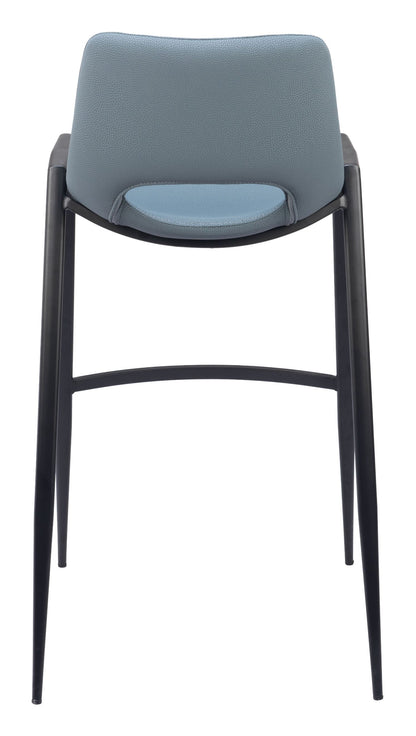 Desi Mid-Century Leather Barstool (Set of 2)