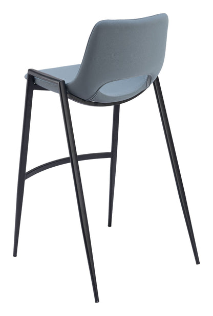 Desi Mid-Century Leather Barstool (Set of 2)