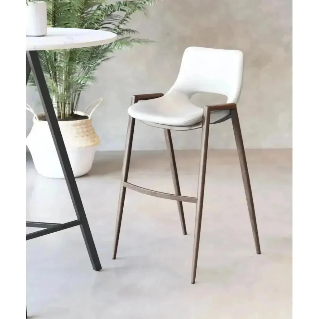 Desi Leather Counter Chair (Set of 2)