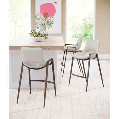 Desi Leather Counter Chair (Set of 2)