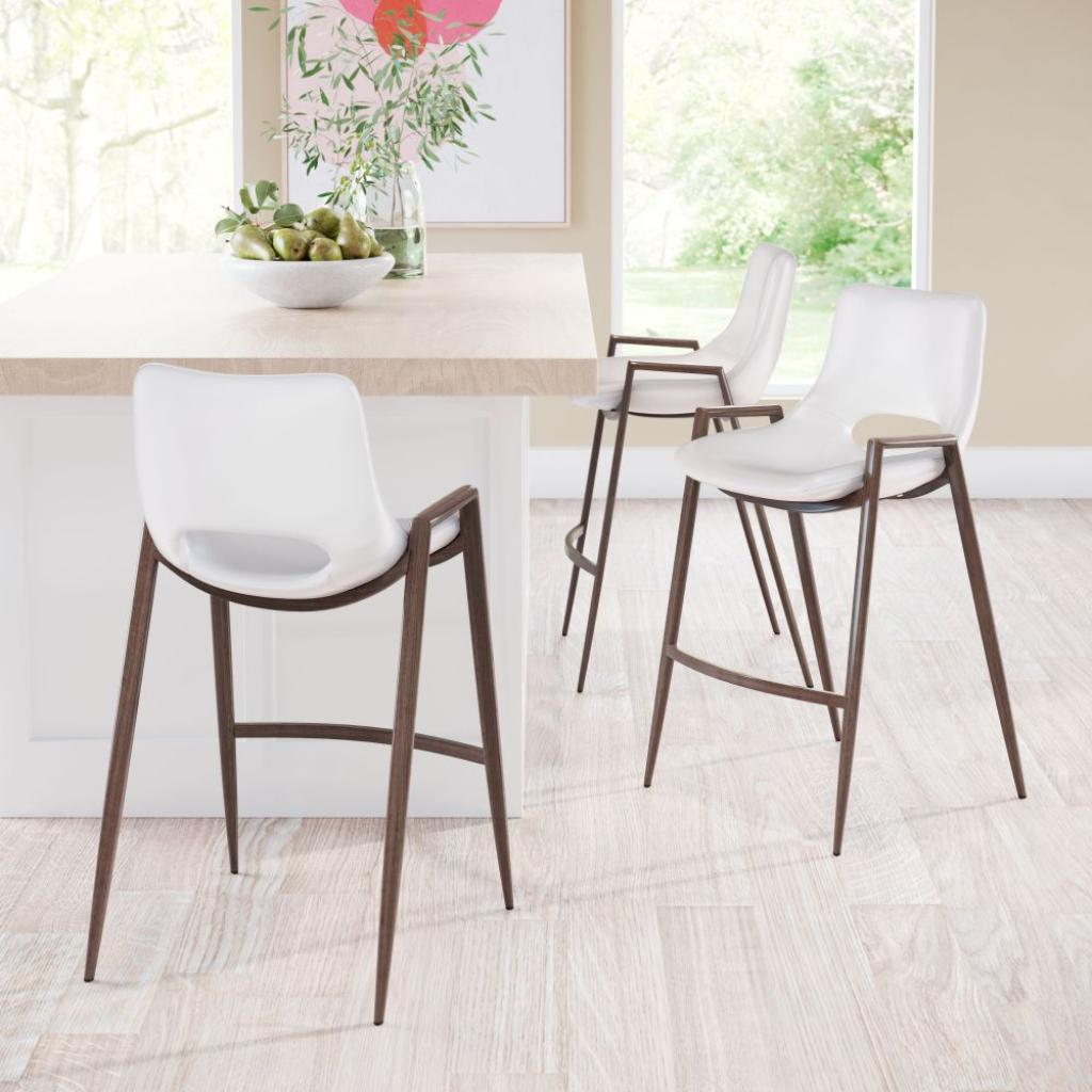 Desi Leather Counter Chair (Set of 2)