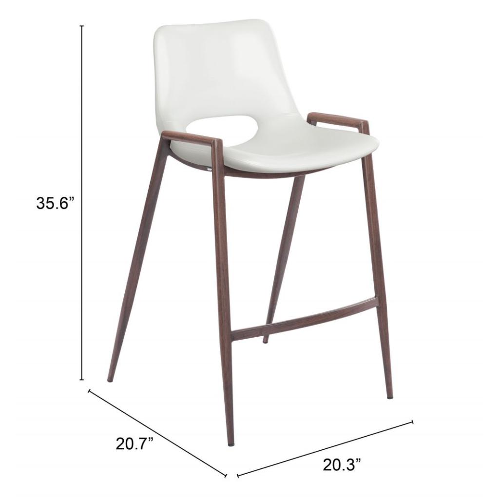 Desi Leather Counter Chair (Set of 2)