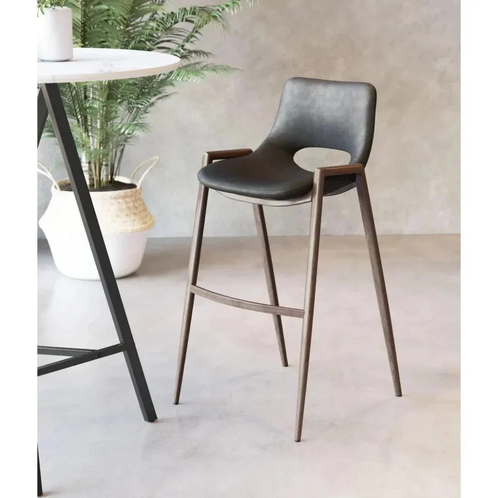 Desi Leather Counter Chair (Set of 2)