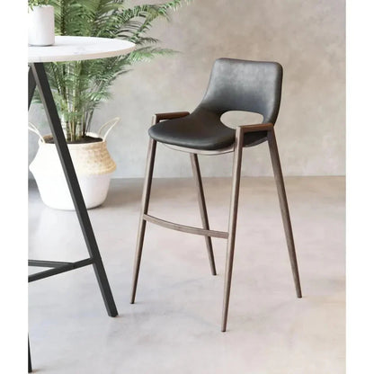 Desi Leather Counter Chair (Set of 2)