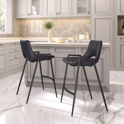 Desi Leather Counter Chair (Set of 2)